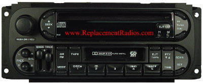 Chrysler 1998-2007 CD Cassette radio w/RDS (RAZ) \'oval\'