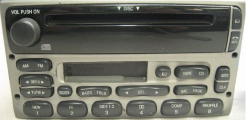 Explorer Sport Trac CD Cassette radio w/ CDC (tan) REMAN