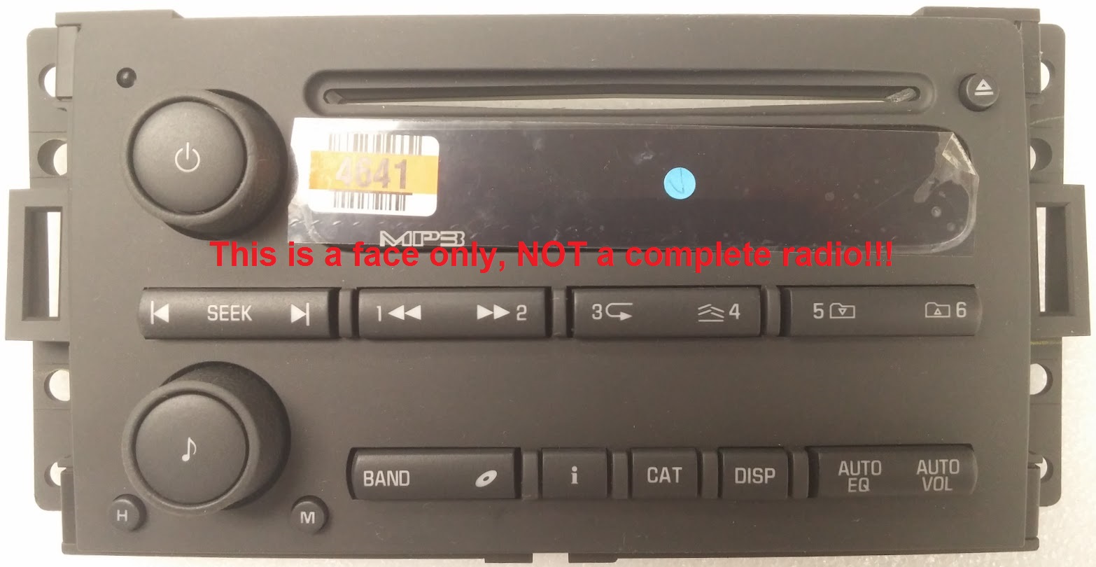 Saab 97X CD radio complete face buttons+knobs+board NEW