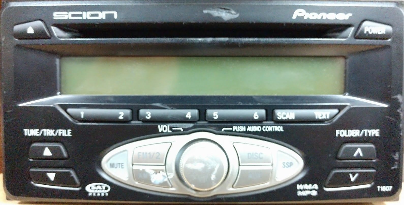 Scion Toyota 2000-2008 CD MP3 SAT ready radio T1807 NEW blem