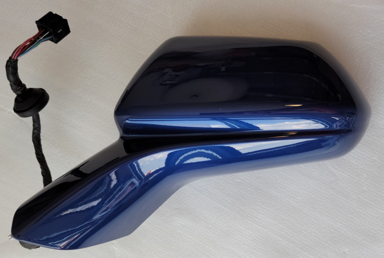 Camaro 2019+ LH driver side mirror with BSM Blue NEW