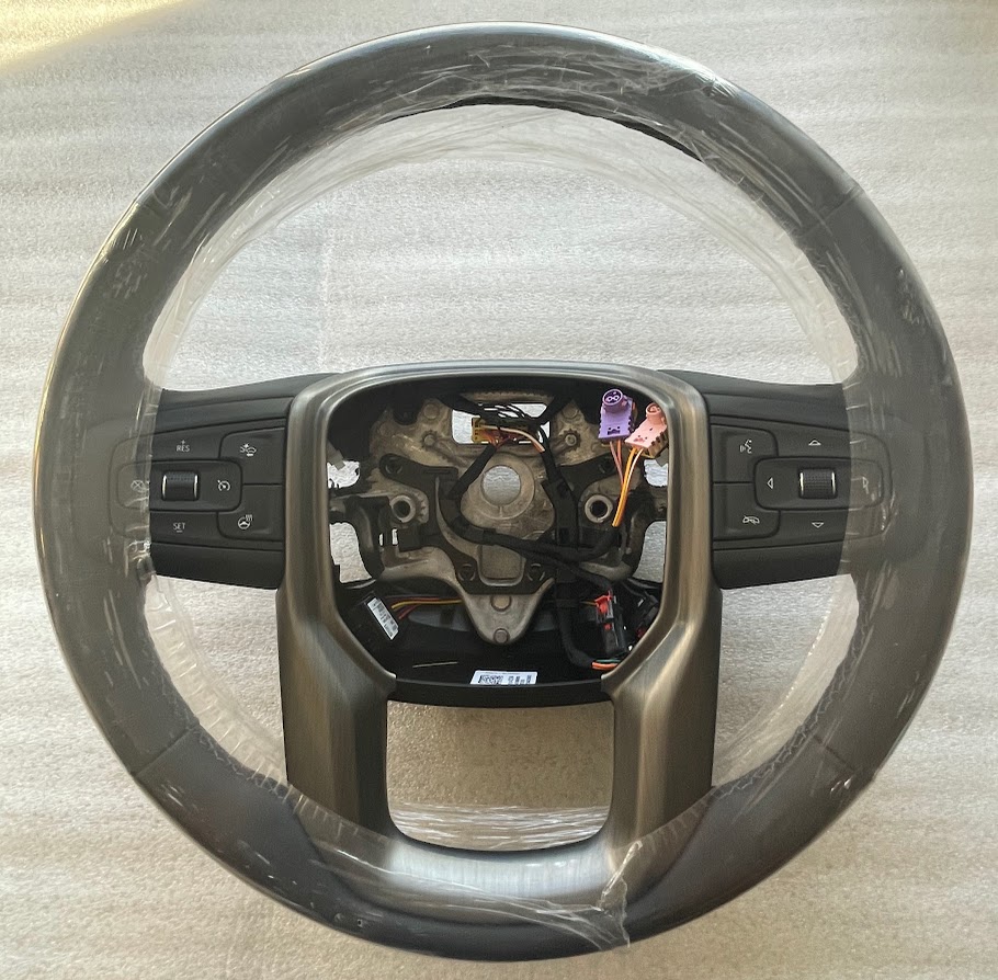 Sierra 2019+ steering wheel heated crash black Denali NEW