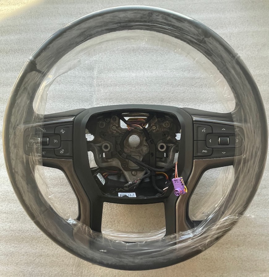 Silverado 2019+ steering wheel heated crash black Synthesis NEW