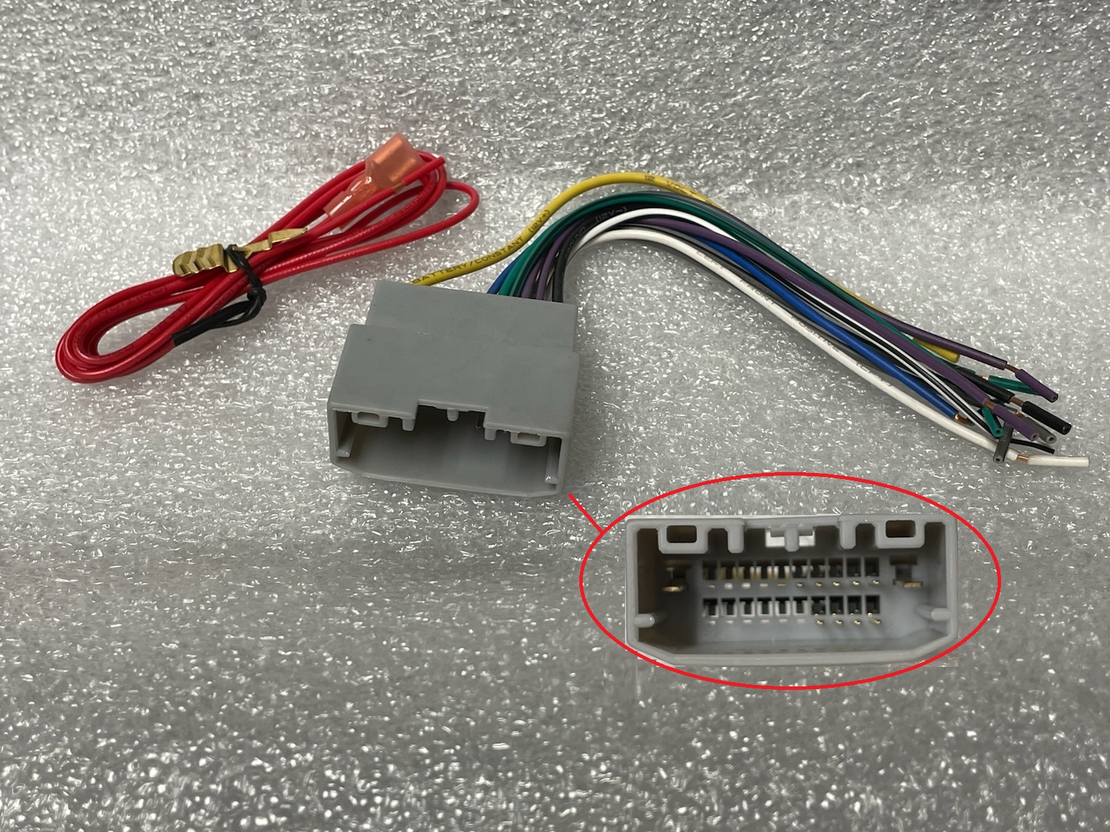Chrysler aftermarket radio conversion plug: 22-pin (2007+)