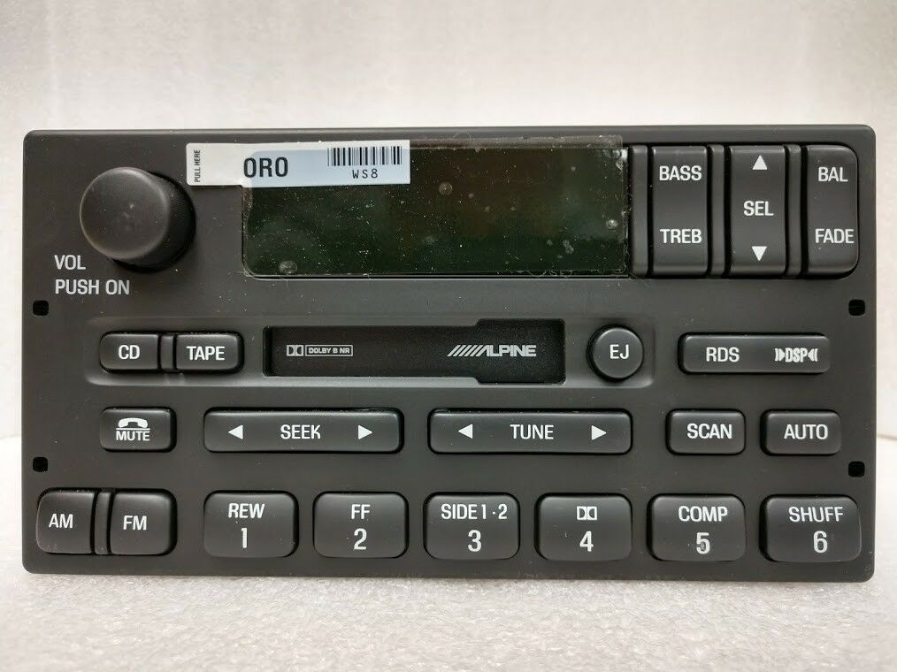 Town Car 1999-2002 Cassette radio RDS DSP Alpine REMAN