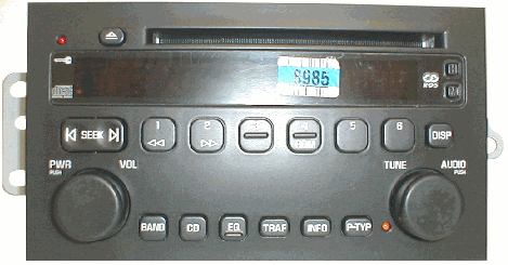 Buick CD radio face + display-control board: 2002+ style