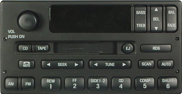 Ford 1998-2008 Cassette radio with CDC + RDS: REMAN