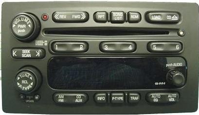 Chevrolet GMC CD6 radio button or knob (2001+ style)