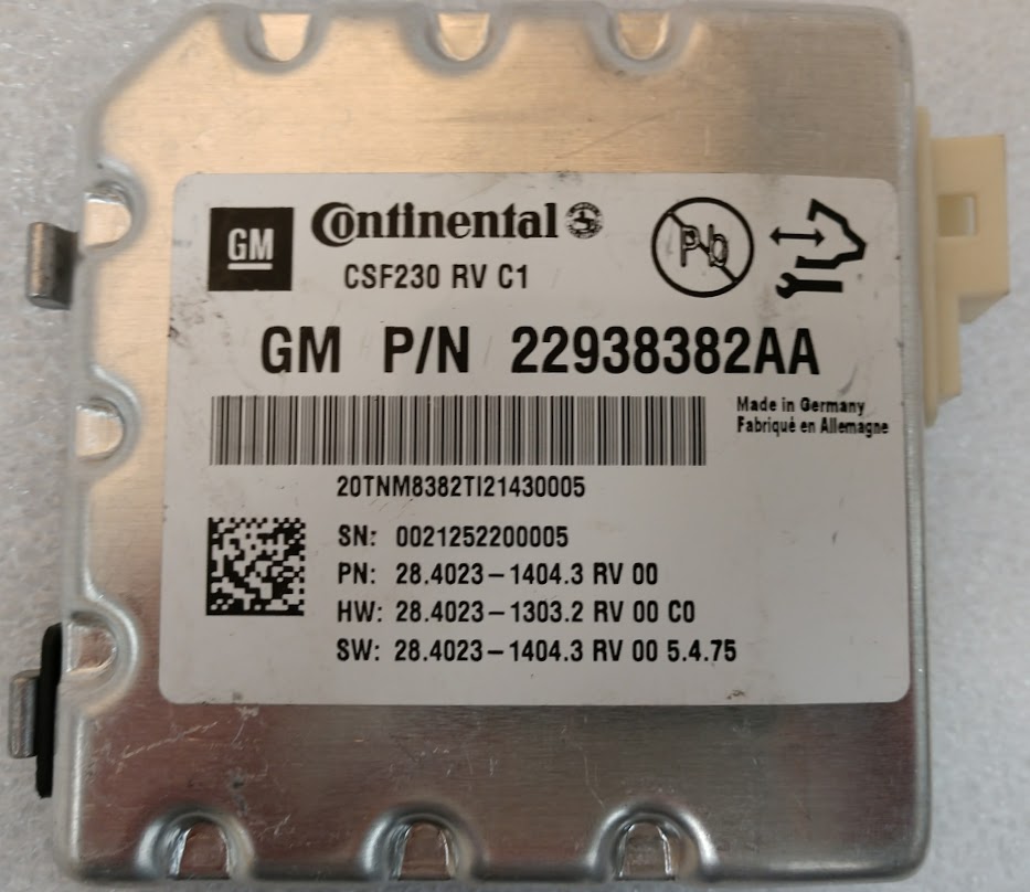 GM front view parking assist camera module