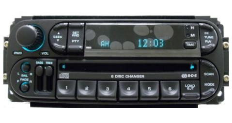 Chrysler 1998-2007 CD6 radio (RBQ) 'oval' For Parts