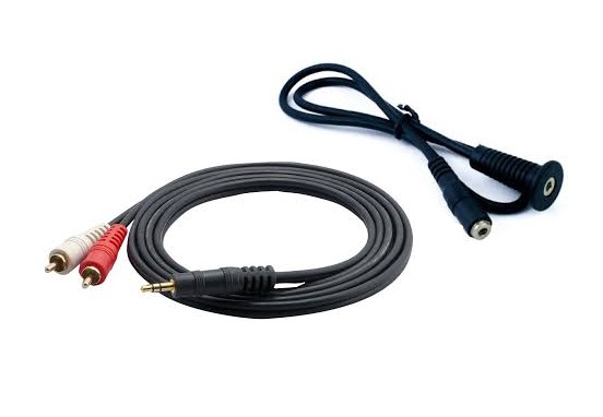 3.5mm Dash-mount Auxiliary Input Cable RCA Adapter male