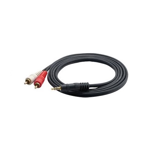 3.5mm RCA adapter cable: Male mini headphone jack to male RCA